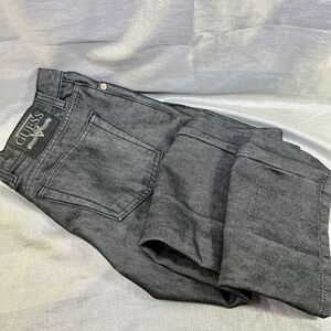 GUESS Jeans Bootleg Black Metallic Denim Y2K Jeans Women's Size 30